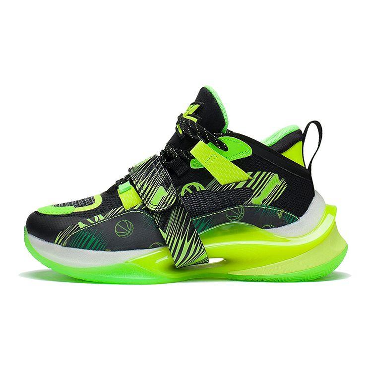 Баскетбольные кроссовки Li Ning Pioneer Ling Premium 2.5 Shock Absorbation Support Детские кроссовки Black Green YKBS048-7 40 black Li-Ning
