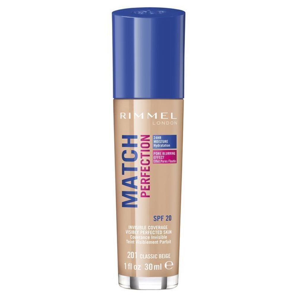 Тональный крем Rimmel Match Perfection Классический бежевый 201 beige BeautyGlam