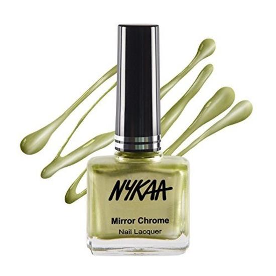 Лак для ногтей Nykaa Mirror Chrome - Электрический зеленый Аврора (Оттенок №179) (9 мл) beige Vedic India