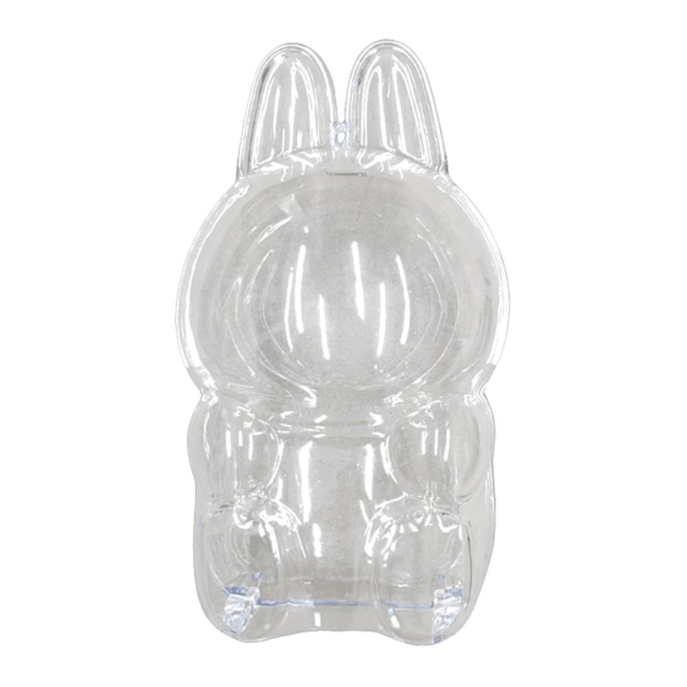 2025 Labubu Transparent Macaron Case Dustproof Protective Cover Popmart Bubble Mart Vinyl Doll Storage Box Monster Toy Accessory no doll white messiia