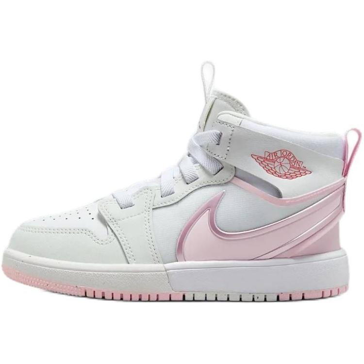 Кроссовки Air Jordan 1 Mid RM EasyOn PS White Pink Foam Kids Fire-Red FQ1282-101 28 white