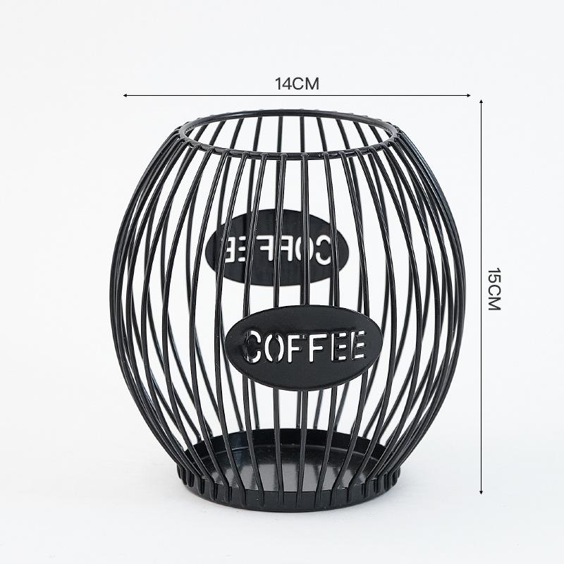 Скандинавский стиль Coffee Mate Iron Coffee Shop Counter Open Display Rack Организатор для кофейных капсул Alphabet Lantern Small чёрный MENGN Top
