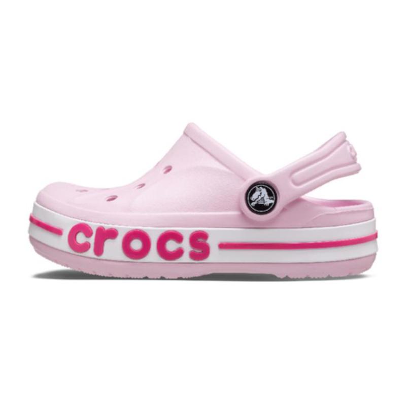 Crocs Bayaband Удобные и универсальные нескользящие дышащие детские сандалии Розовые Детская модель 33-34 розовый