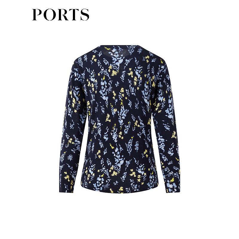 Свитер PORTS женский с воротником-стойкой, 100% шерсть S gray