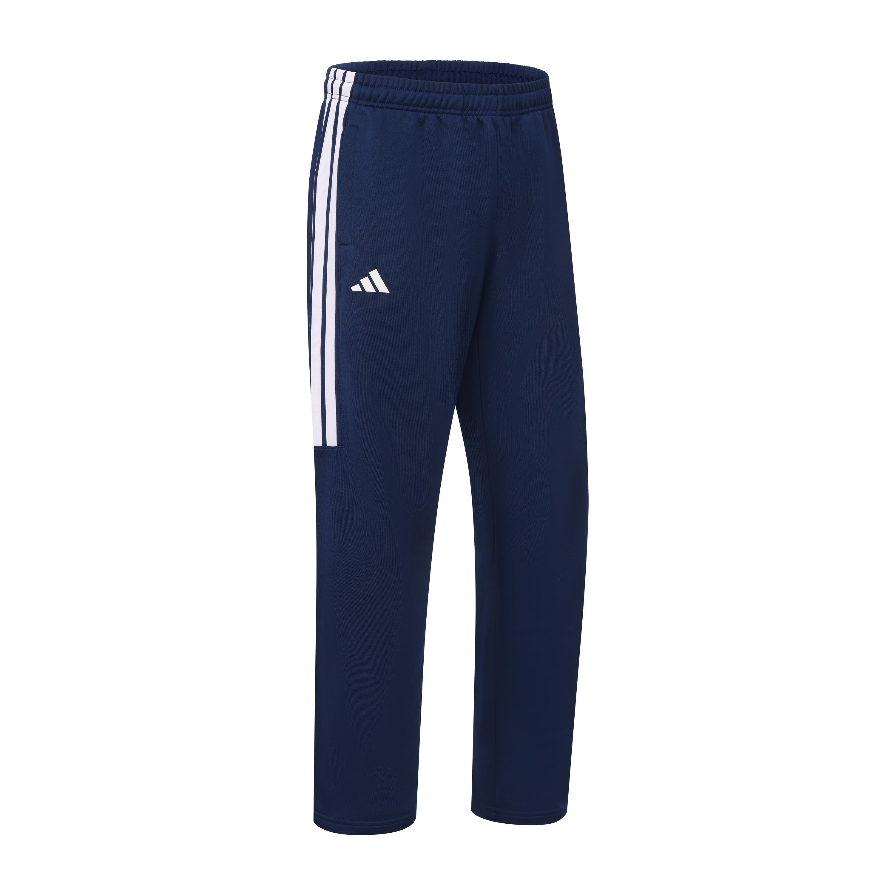 Adidas Серия Тхэквондо Логотип Боковая Полоса Эластичные Ретро Три Полоски Длинные Брюки Вязаные Спортивные Брюки Унисекс Низ Темно-Синий TR41TK-NBW S blue