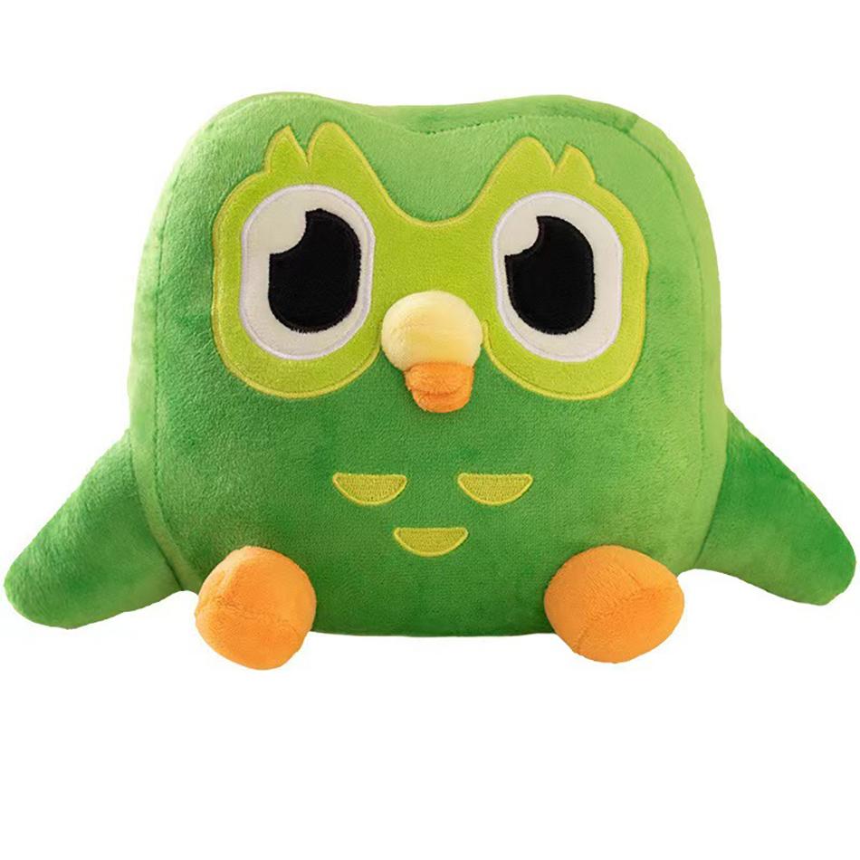 Милая Аниме Зеленая Сова Duolingo Плюшевая Игрушка Duo Плюшевая Игрушка Совы Duo Мультяшная Аниме Сова Кукла Мягкая Набивная Декорация Животные Игрушки Подарки yellow Fashnics