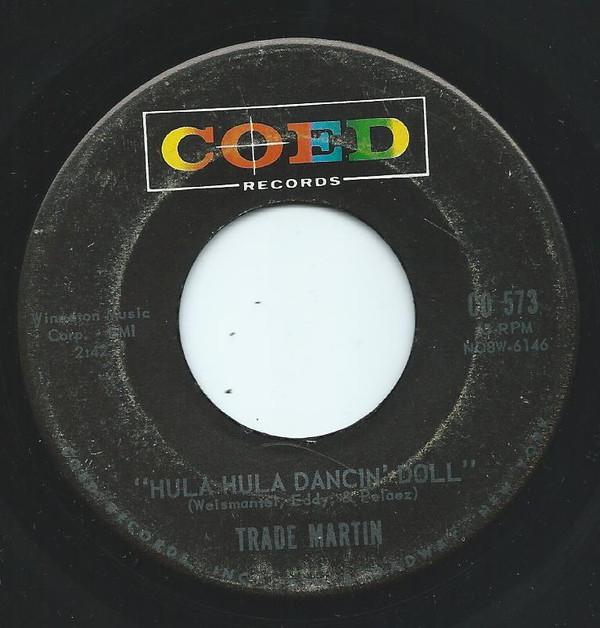 7-дюймовая пластинка TRADE MARTIN - Hula Hula Dancin  Doll CO573 Coed 1962 US Рок Б/У gray RecordCityJP