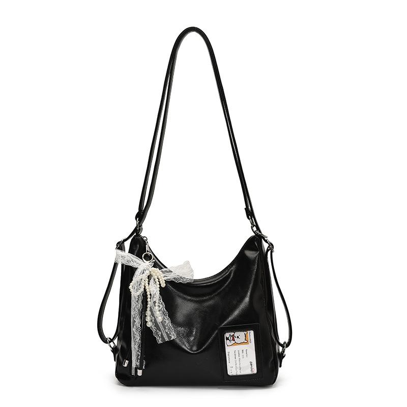 Новая модная наплечная сумка Женский универсальный рюкзак чёрный Wucifang Bags