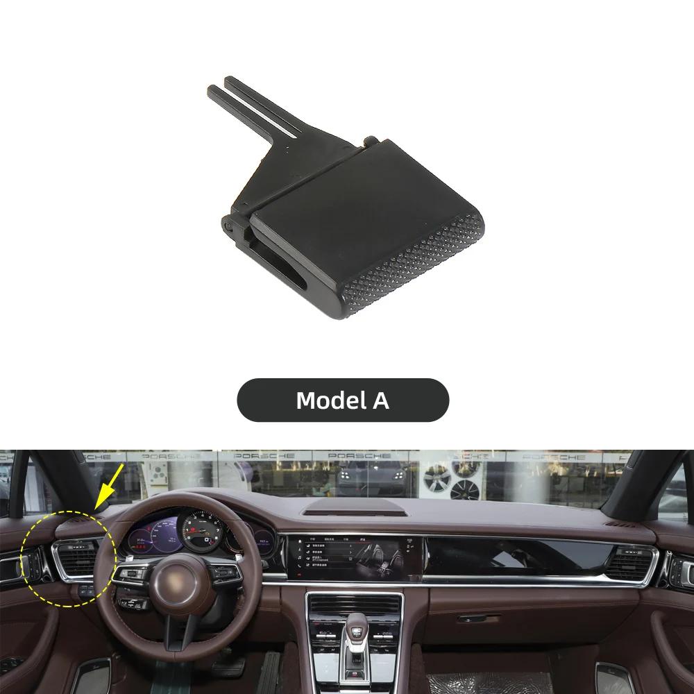 Upgraded Car Interior Front Rear Air Conditioner AC Vent Grille Slider Outlet Tab Clip Repair Kit For Porsche Panamera 2017- Left Model A black yydaZara