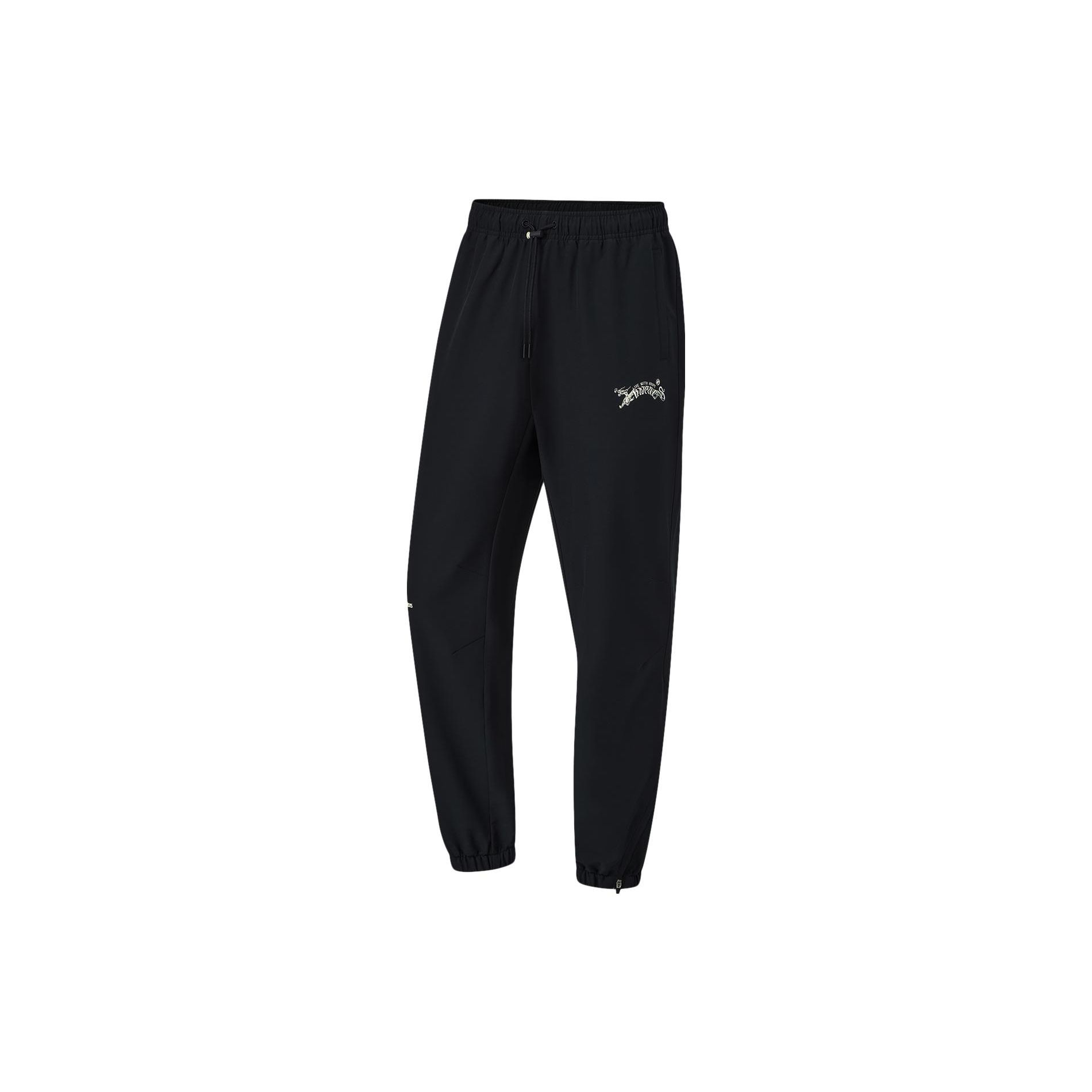 Мужские спортивные штаны Li Ning Badfive Letter со средней талией, зауженные книзу, черные AYKU065-2 L white Li-Ning