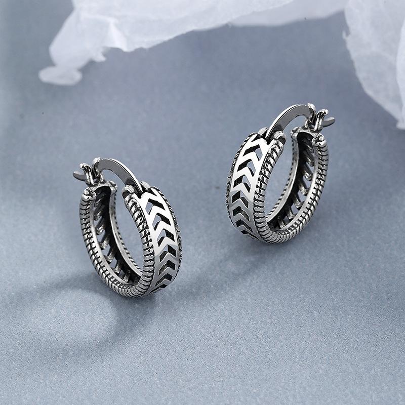 Korean Version of Fashion Temperament Women s Ear Clip Ear Buckle Mesh Earrings Retro High-end Design Jewelry gray Wipon