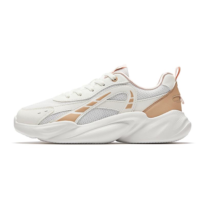 Anta Comfortable Versatile Fashion Slip-Resistant Breathable Durable Low-Top Casual Shoes Women sneaker White Brown 922528817Q-1 36.5 white