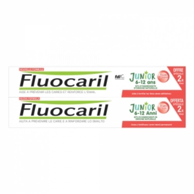 Зубная паста Fluocaril Красные фрукты для детей 2x75мл (Возраст 6-12 лет) white