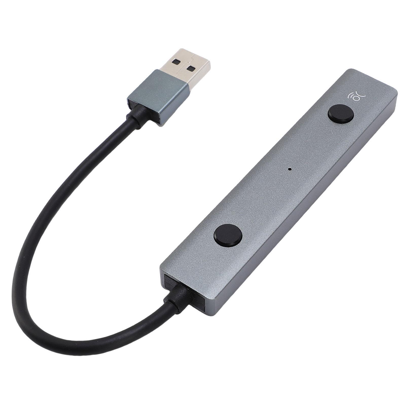 USB-хаб с искусственным интеллектом, голосовое управление, корпус из алюминиевого сплава, USB 2.0 хаб-адаптер для компьютера, ноутбука, планшета gray mfySpace