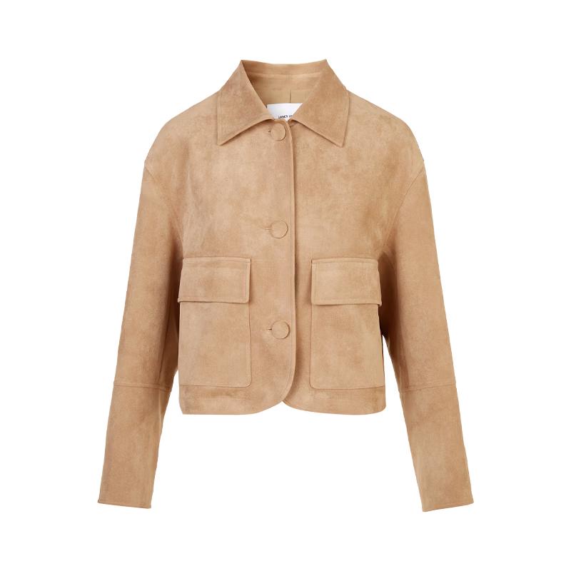 Женская куртка в стиле ретро с лацканами для работы S beige JDST online