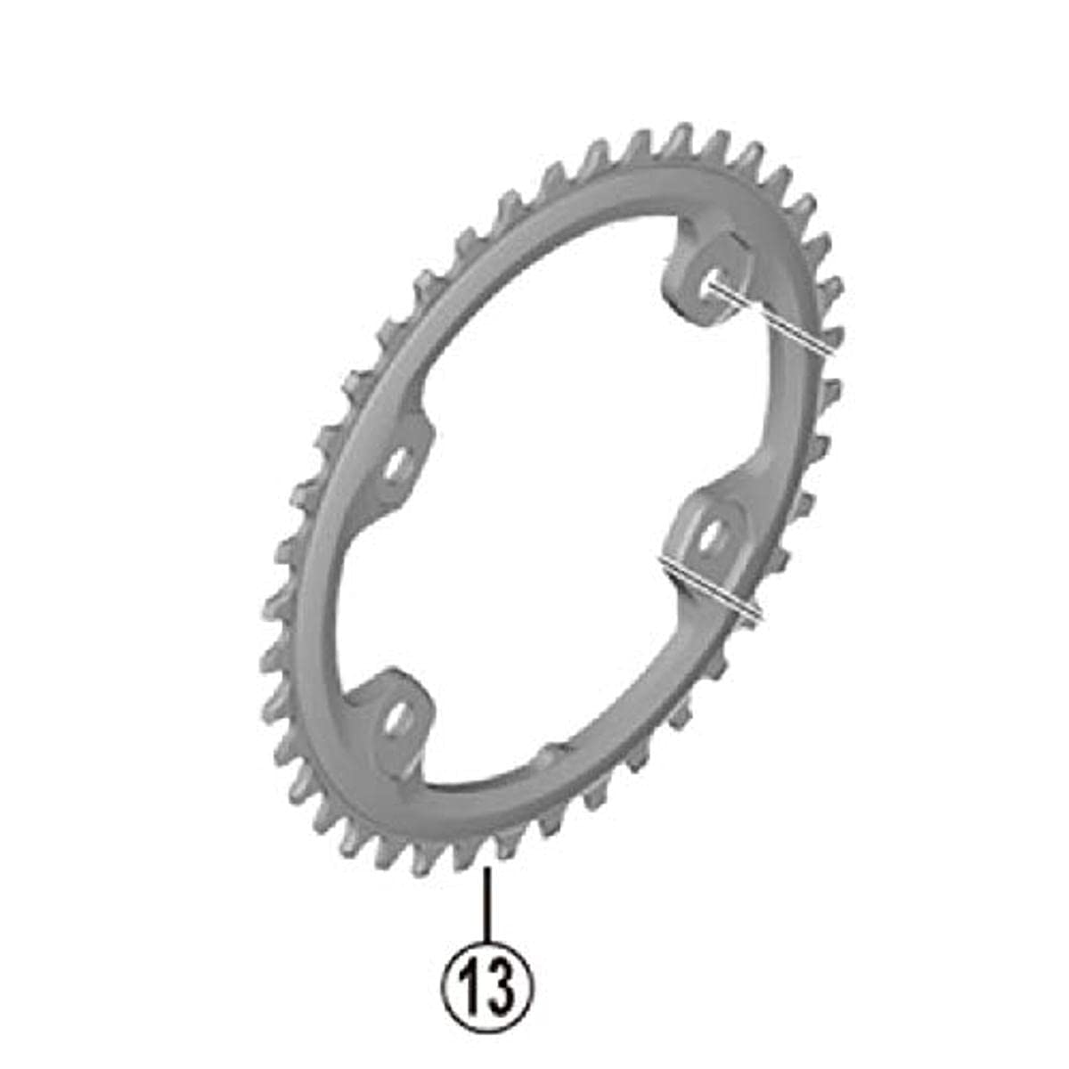 Запчасти для ремонта SHIMANO Звезда 40T Y0JP98010 FC-RX810 gray MJ Select