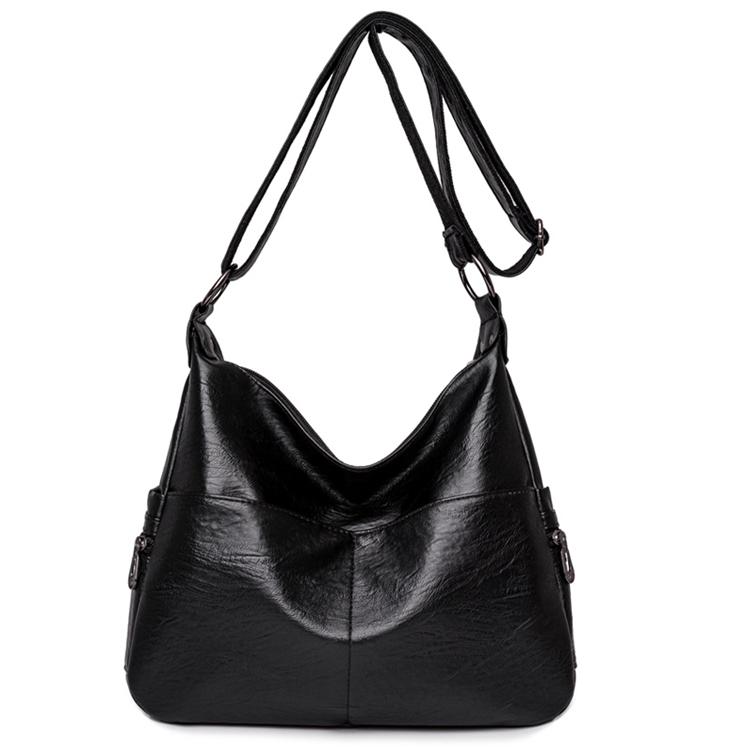 Женская сумка через плечо из мягкой кожи, роскошные дизайнерские сумки black Versatile bag