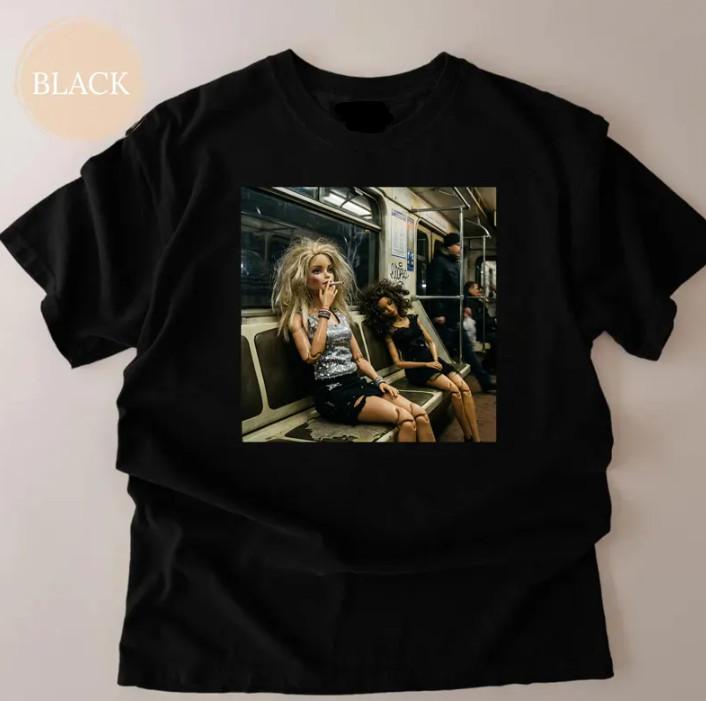 Doll Party Meme Graphic Tee, Meme Shirt, Funny Mood Tee S gray UrbanTee Co