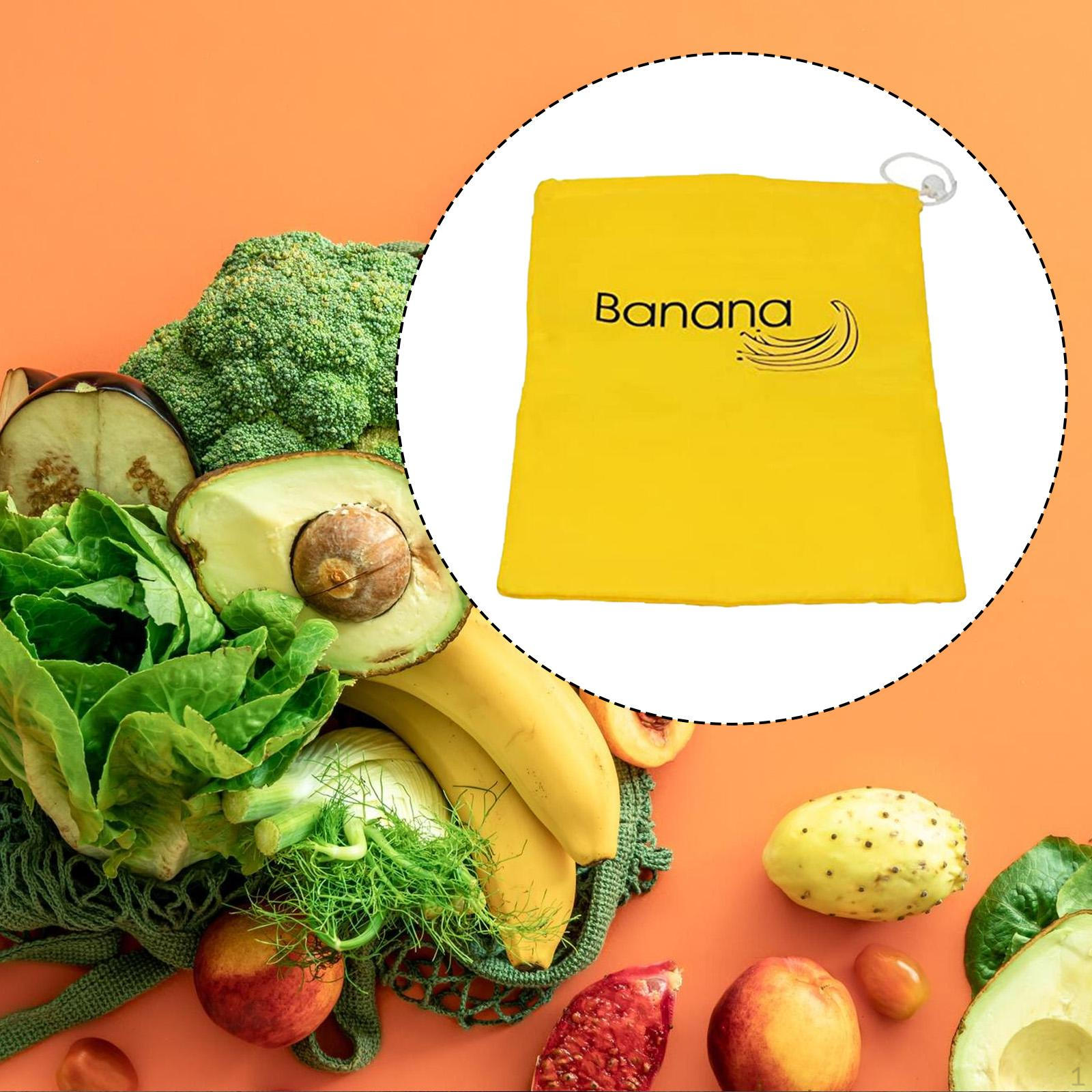 Многоразовый мешок для продуктов Хранение овощей Легкий Портативный Затягивающийся шнурок Banana yellow DIY and Beyond