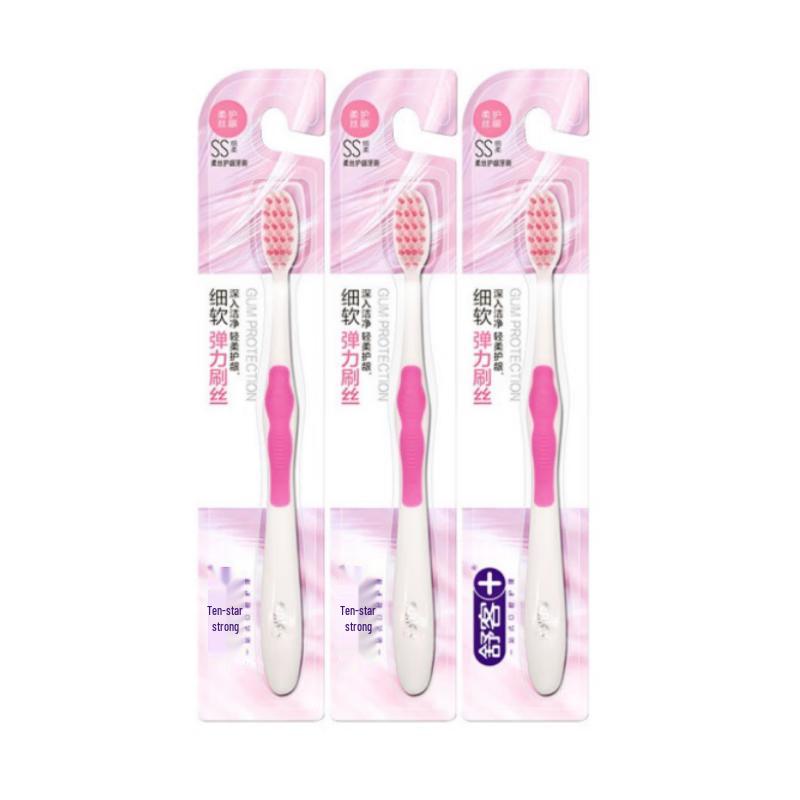 Зубная щетка Shuke Gum Care с мягкой щетиной, 3 шт. pink JDST online
