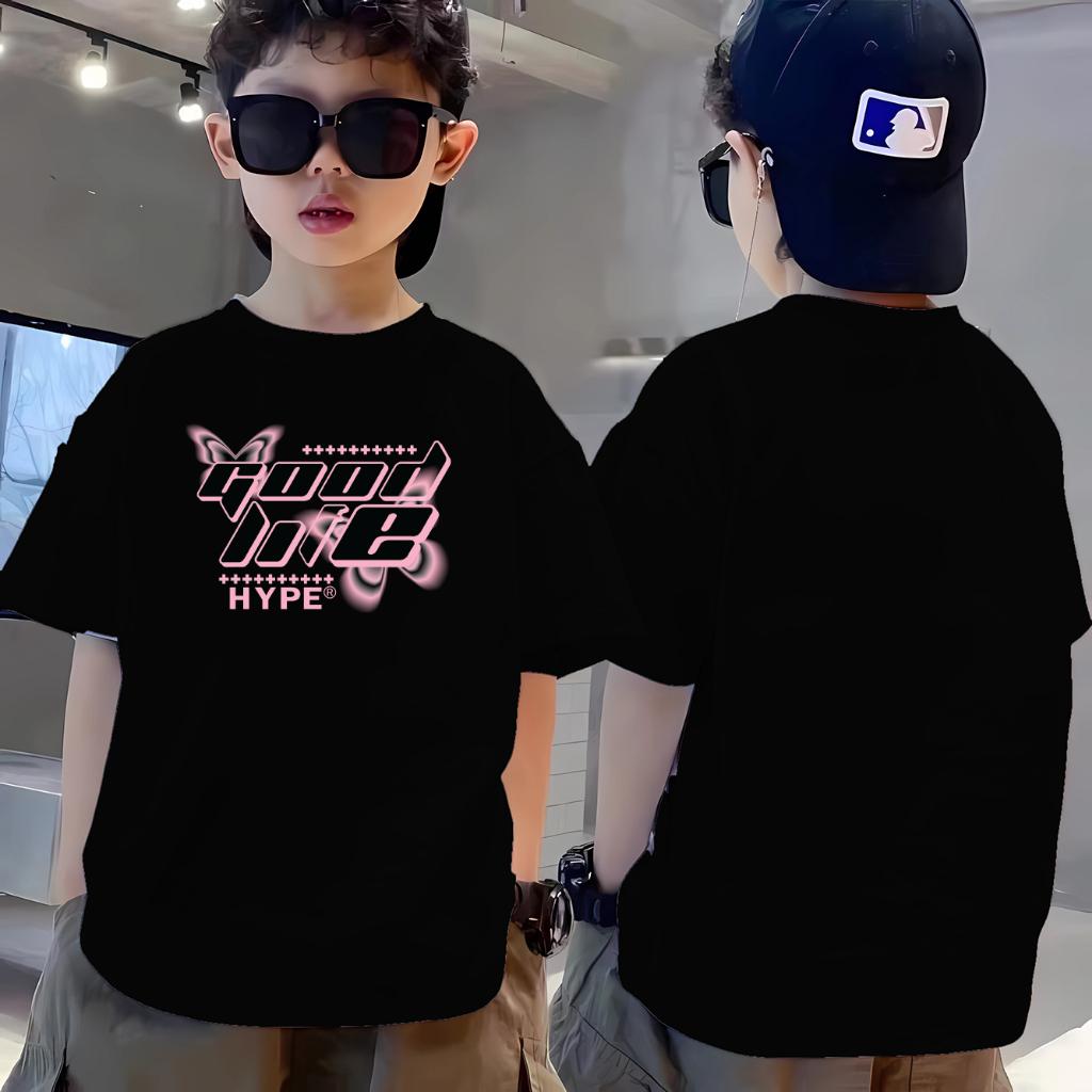 Детская классная футболка Baju Budak Lelaki Супермодная летняя футболка Swag Корея 150 gray Muzi Nandatong Garments