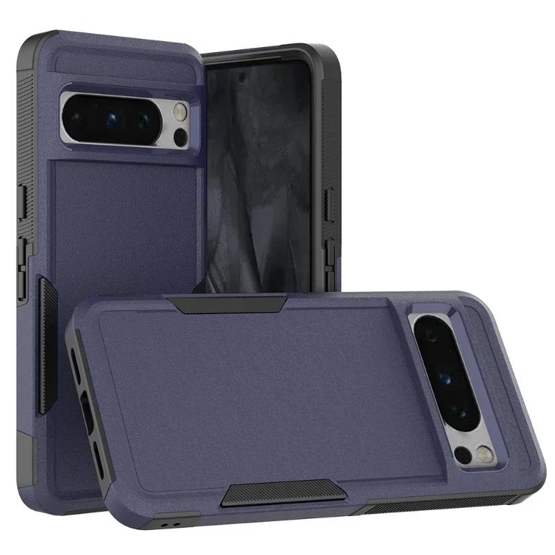 Для Google Pixel 9A 9 Pro XL 8A 7A 6A 8 7 6 Pro 5G PC+TPU 2-в-1 прочный и долговечный усиленный противоударный чехол для телефона For Pixel 9A black Phone Case CSWO02