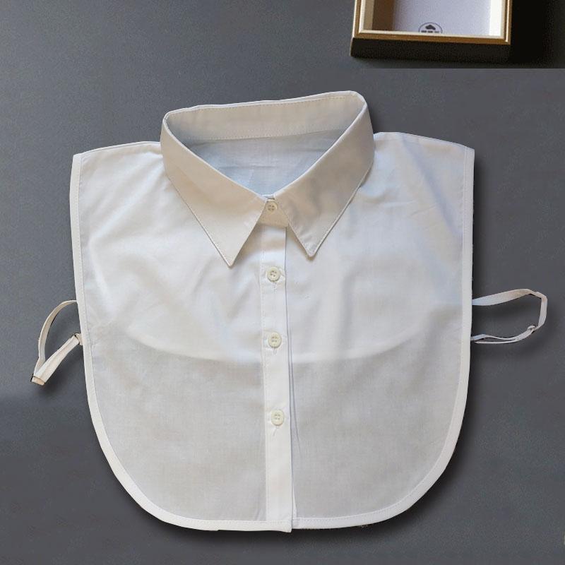 Perfect Match Women Detachable Collar Prints Stripe False Collar Blouse Woman Half Shirt Collar Clothes Accessories Remoable Faux Col Tie gray