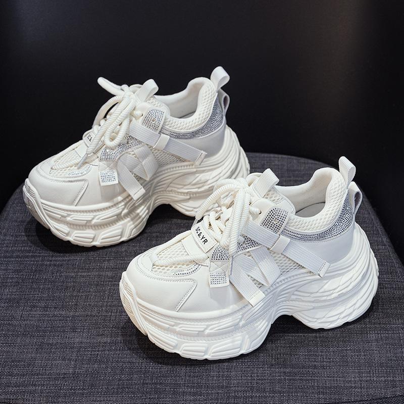 Женские кроссовки Dad Sneakers 2025 года на толстой подошве — легкая, универсальная модная обувь, увеличивающая рост 40 gray Shoes Arena