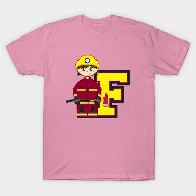 Женская футболка F Is For Fireman с принтом Харадзюку, кавайная футболка, летняя футболка с коротким рукавом, женская футболка, топ S розовый Fancy Style Studio