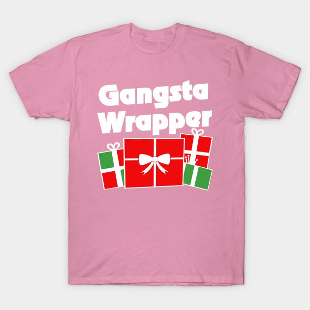 Женская футболка Gangsta Wrapper Рождественский юмор Принт Харадзюку Кавайная футболка Летняя футболка с коротким рукавом Женская футболка Топ S white Versatile collar