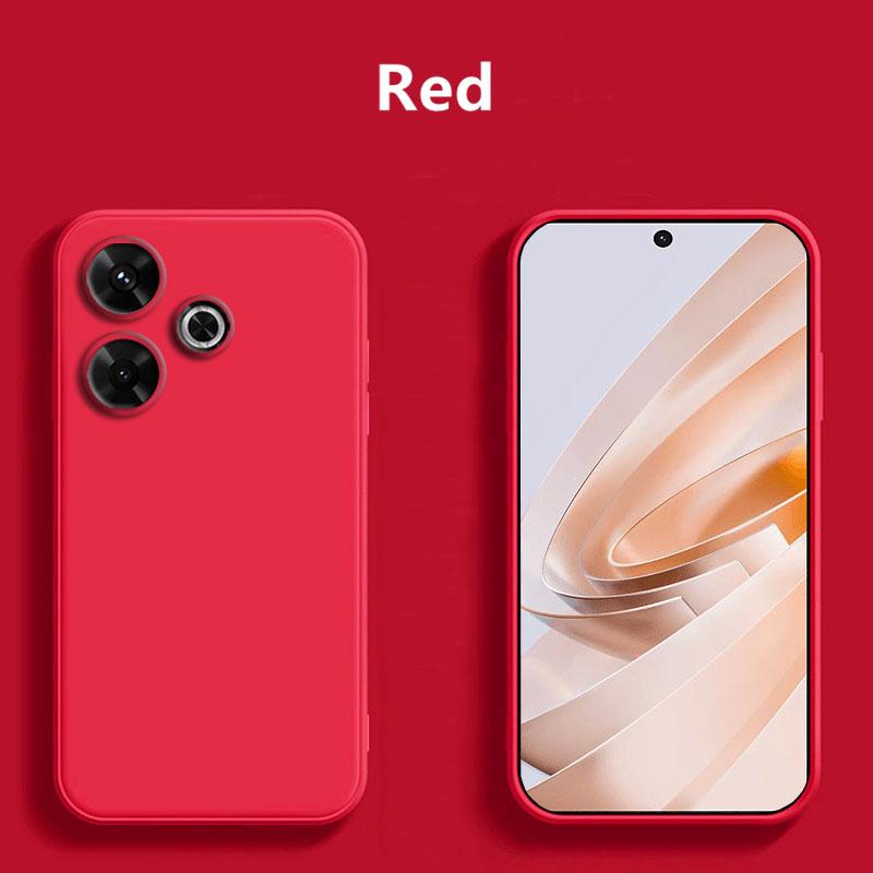 Для Xiaomi Redmi Note 13R Чехол Для Redmi Note 13R Чехол Funda Soft Silicon Para Capa Защитный чехол для телефона Redmi Note 13R For Redmi Note 13R красный case-A1