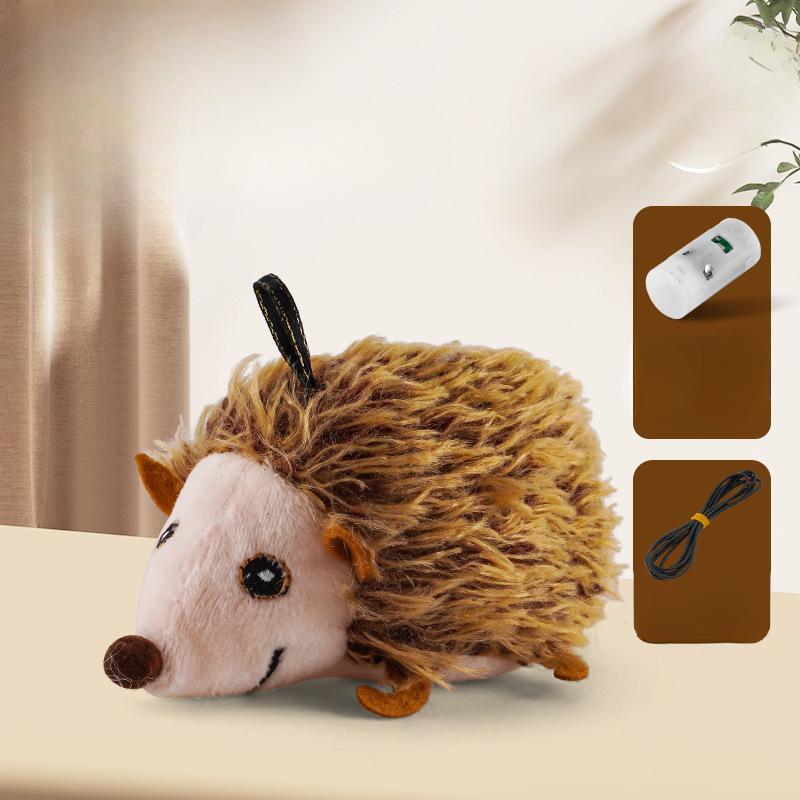 Игрушки для кошек, Саморазвлекательные, издающие звуки и скучные гаджеты, Интерактивные игрушки, Имитация укуса, Маленькие игрушки для кошек Hedgehog brown MENGN Top