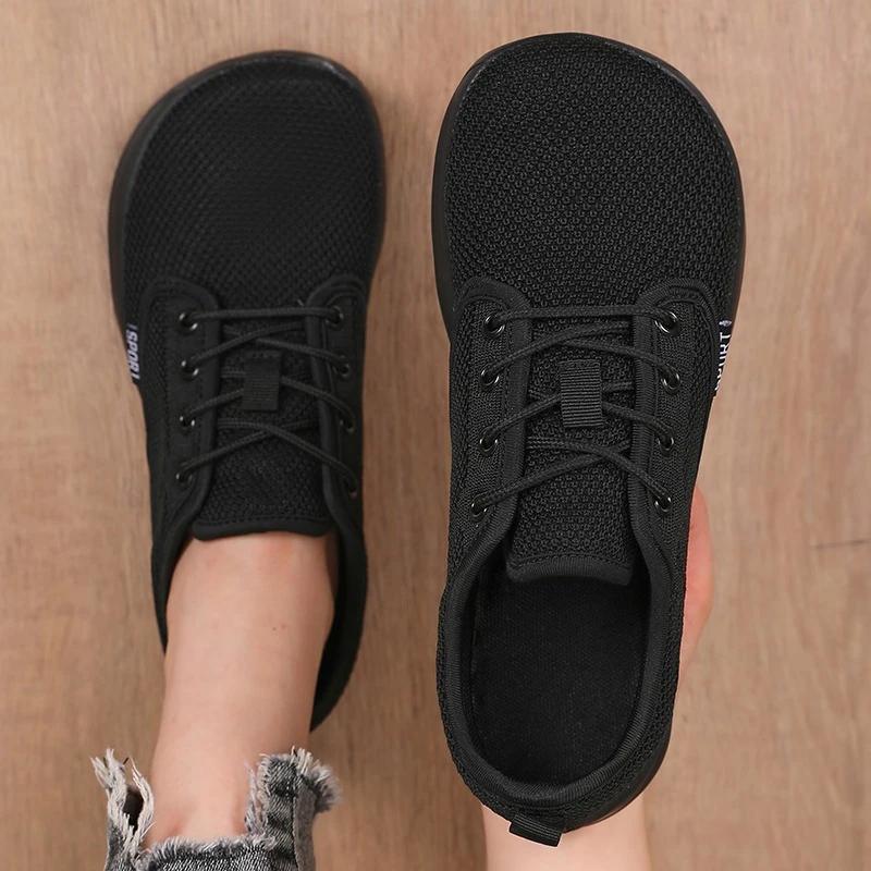 Модная мужская повседневная обувь на плоской подошве, слипоны, легкая обувь для ходьбы, большой размер, простая и удобная, мягкая спортивная обувь, женская 36 чёрный Foot Living