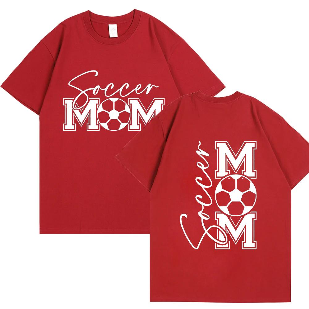 Футболка Soccer Mom для женщин Летняя мода Харадзюку Графика футбольного матча Топы Y2k С круглым вырезом Футболки с коротким рукавом Женская одежда S brown GUOYAN TOP