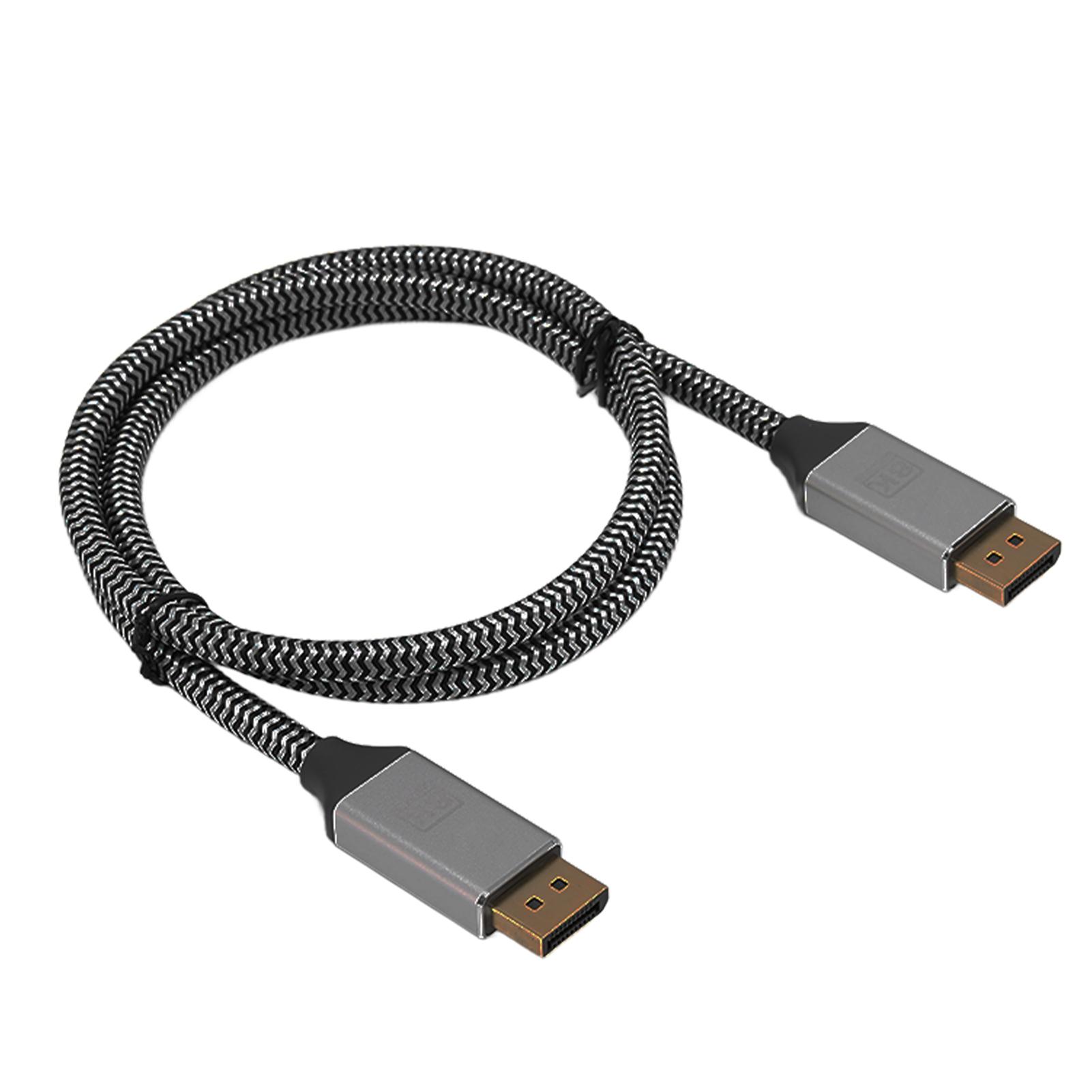 Кабель DisplayPort с позолоченными разъемами «папа» — «папа», шнур-адаптер DP 1.4 для компьютерного монитора black KONNWEI