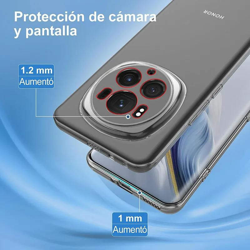Прозрачный силиконовый мягкий чехол для телефона Huawei Honor Magic 7 6 5 4 Magic7 Magic6 Magic5 Pro Lite Ultimate Ультратонкий чехол Ударопрочный Magic4 gray Solsticef