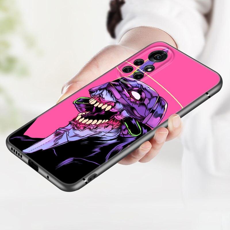 Чехол для телефона Anime Girl Mech для Huawei Honor 60 50 SE 30S Mate 30 20 10 Lite 40 Nova 9 8 Pro Y60 8i 7i 7SE 5T Premium Black Cover Huawei Nova 5T pink mart43