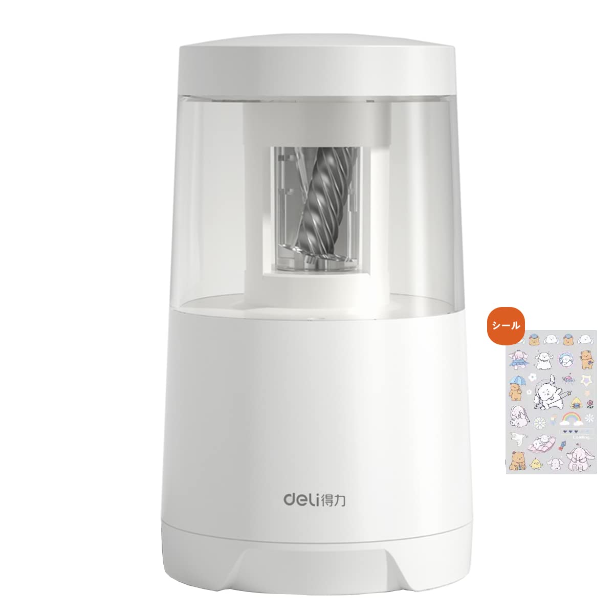 Deli Электрический карандаш Карандаш Школа Большие Стружки Наклейки Автоматическое Удаление Сломанного Грифеля Питание 2А Электрический Стильный и Для Офиса Рисование Цветной Арт белый Nippon-Mart