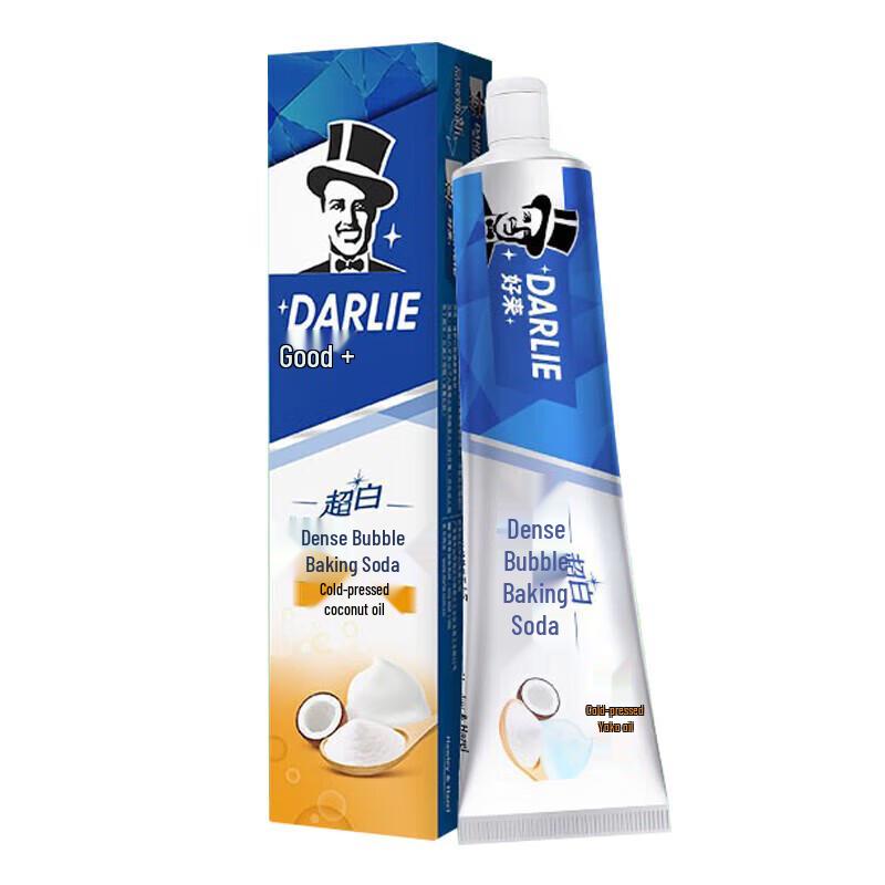 Зубная паста Darlie Super White с пищевой содой и кокосовым маслом холодного отжима 140 г gray