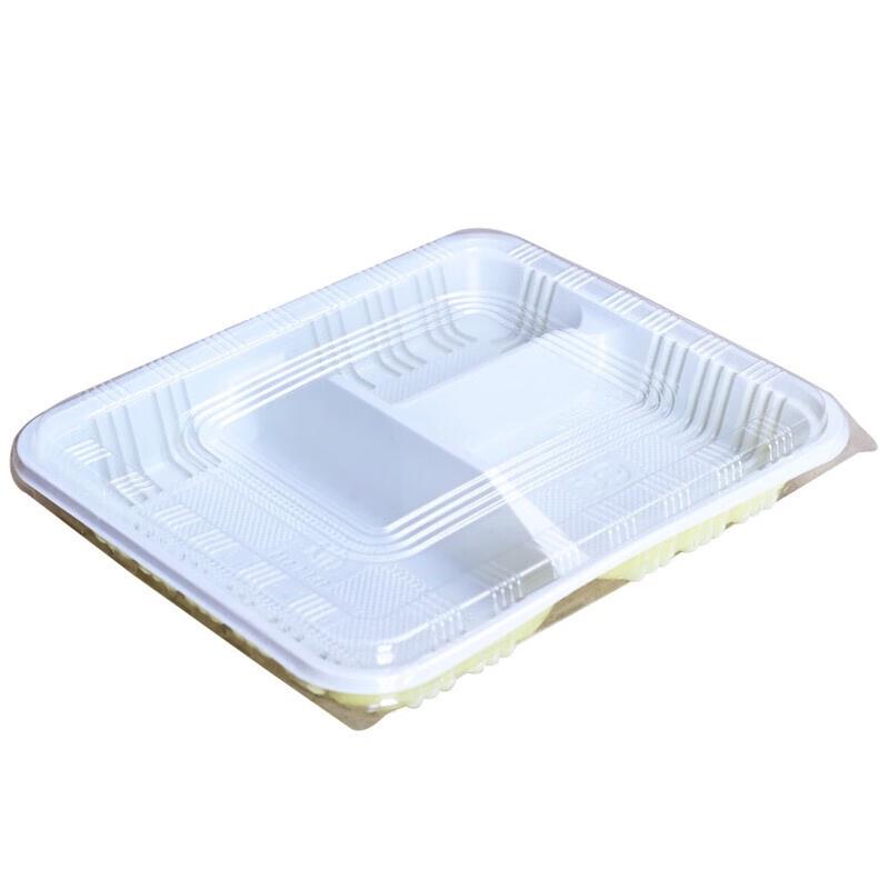Одноразовые ланч-боксы Homeglen на 3 отделения для еды на вынос с крышками white JDST online