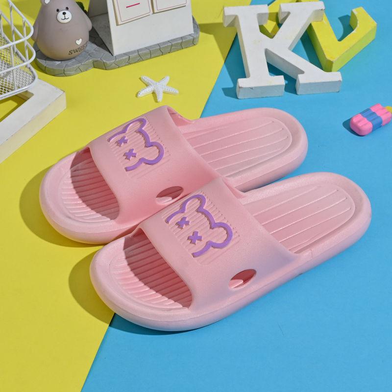 WTEMPO Brand Летние женские нескользящие домашние бесшумные мягкие модные толстые тапочки для девочек милые нескользящие банные тапочки для улицы модные тапочки 36-37 розовый