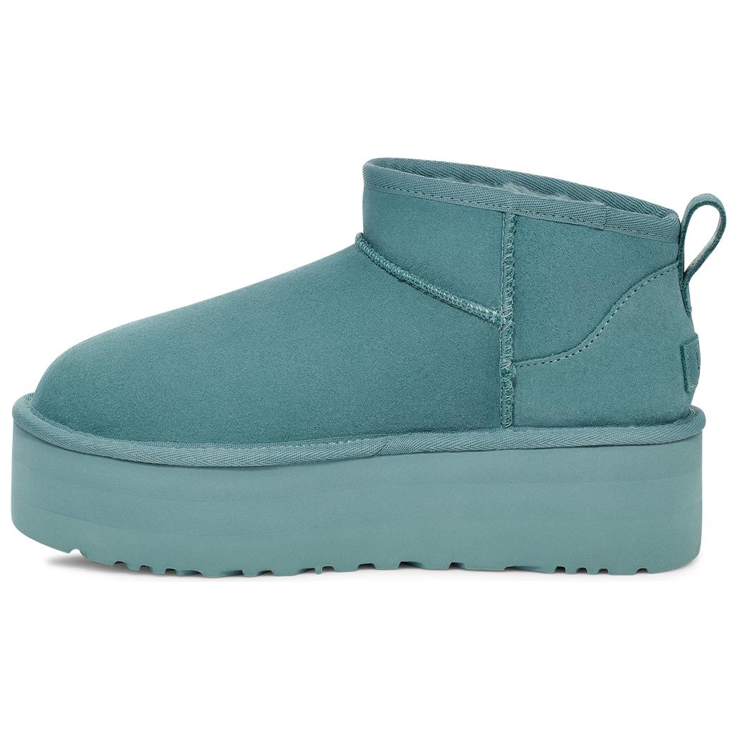 UGG Кожа спилка коровы Однотонные Толстая подошва Повседневные Универсальные Удобные Короткие Зимние ботинки Женские ботинки 1135092-DEE 38 gray