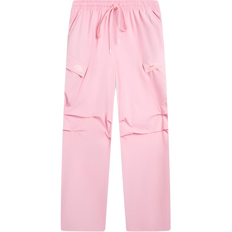 Li Ning Sports Простые однотонные прямые свободные удобные универсальные повседневные брюки женские AKXV316-4 S white Li-Ning