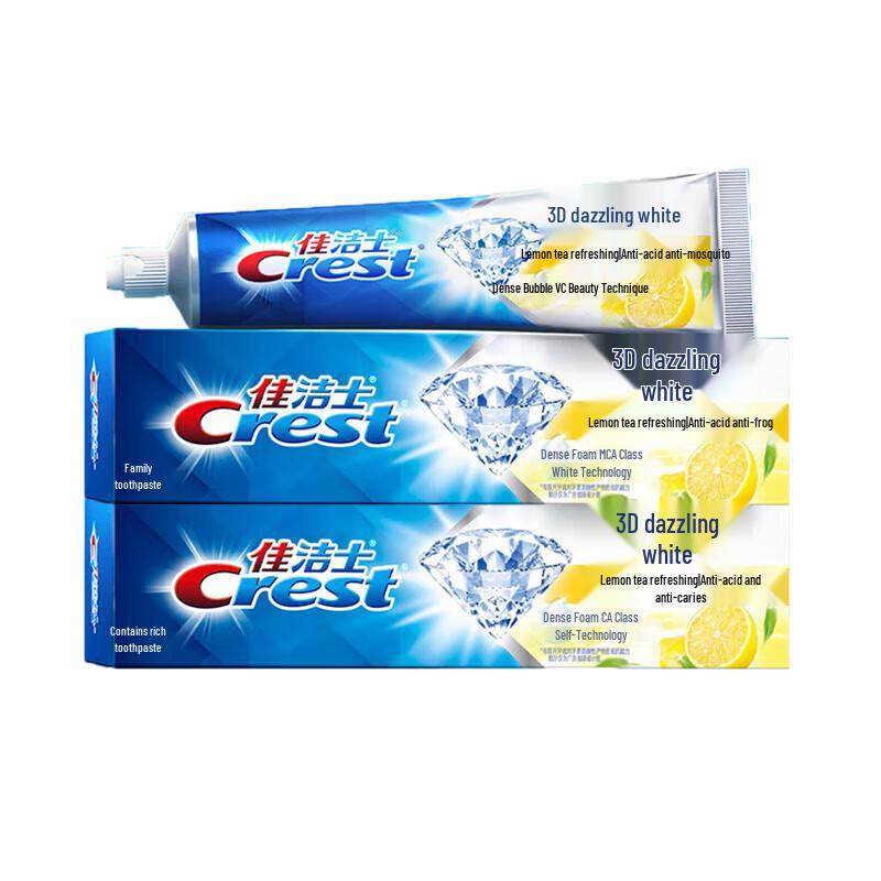 Crest 3D White Освежающая зубная паста со вкусом лимонного чая, двойная упаковка blue JDST online