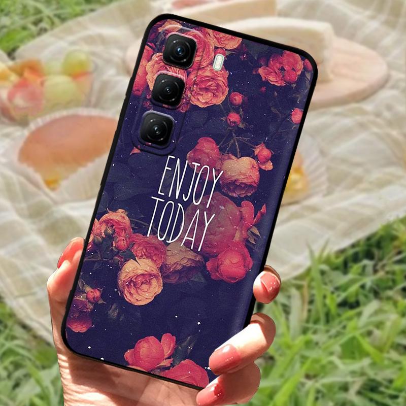 Чехол для Infinix Hot 50 4G X6882 Силиконовый ТПУ Для Infinix Hot 50 5G X6720 Чехол Ударопрочный Чехол для Телефона Мягкий Силикон Funda Infinix Hot 50 4G pink X-100H