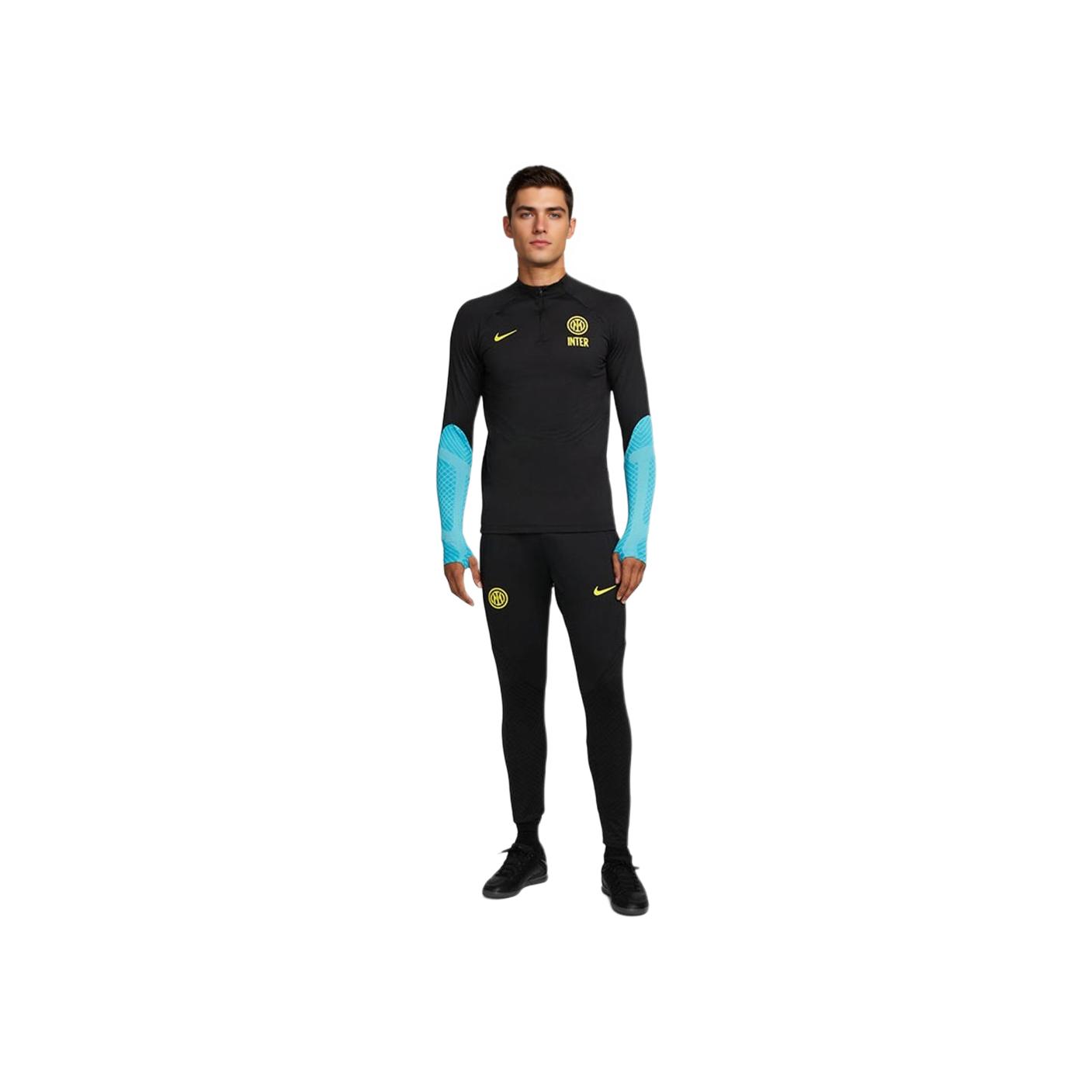 Nike Inter Milan Strike Drill Top Outdoor Casual Sports Pullover Long Sleeve Football Shirt Men tops Black Yellow DN2813-010 2XL blue
