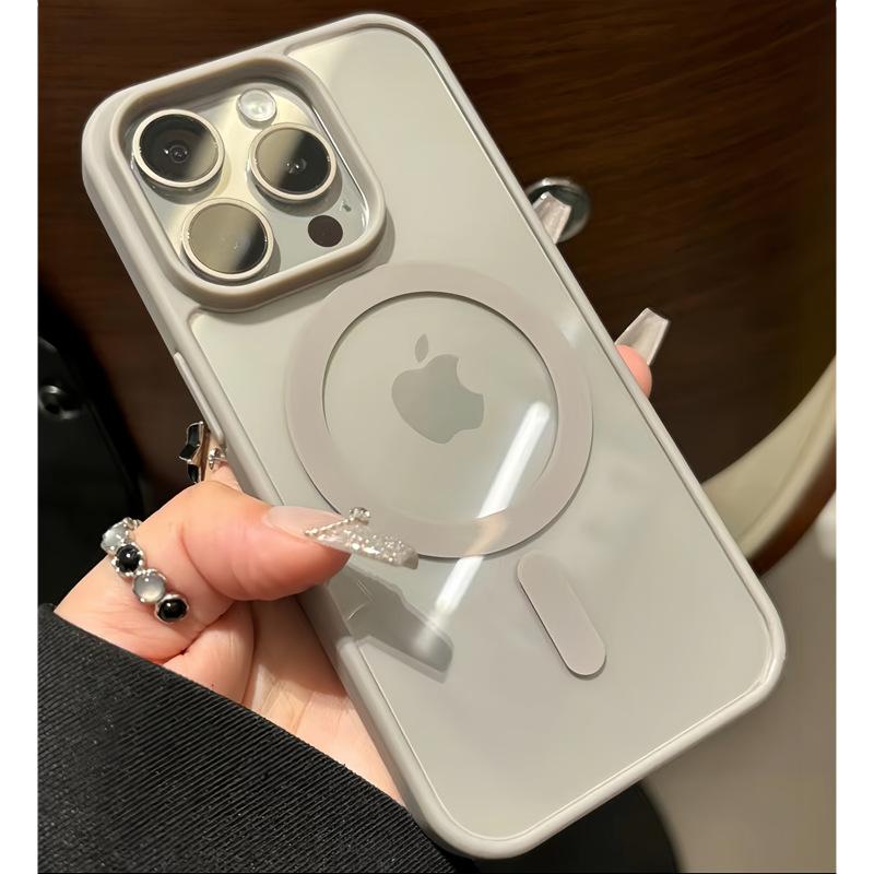 Беспроводной Магнитный Чехол-накладка для Мобильного Телефона Apple 15 Promax IPhone 13 с Ощущением Кожи 11 Простой 12 Комплектов Apple 11 beige BC Electrical Appliances