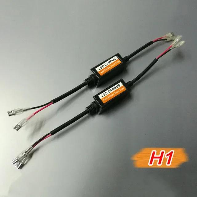 Автомобильный 1/2/4PCS Предупреждение Canbus Контроллер нагрузки резистора Plug&play для автомобиля H1/h3/h4/h7/h8/h9/h11 Светодиодный декодер Прочный 12 В gray TOP HOME-002