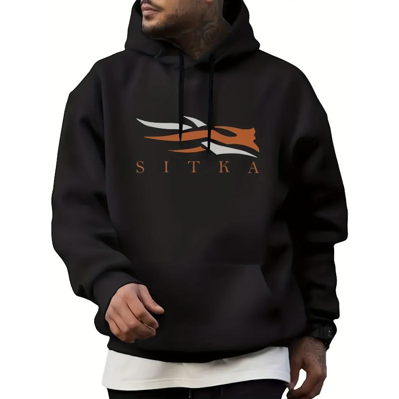 Polyester Men s Graphic Hoodie Moisture Wicking Quick Dry Relaxed Fit Gym Workout S чёрный X-MARS
