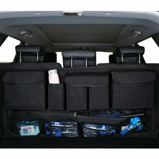Car Seat Back Storage Hanging Bag Cargo Net Pocket Organizer Black Accessories black 16239703772